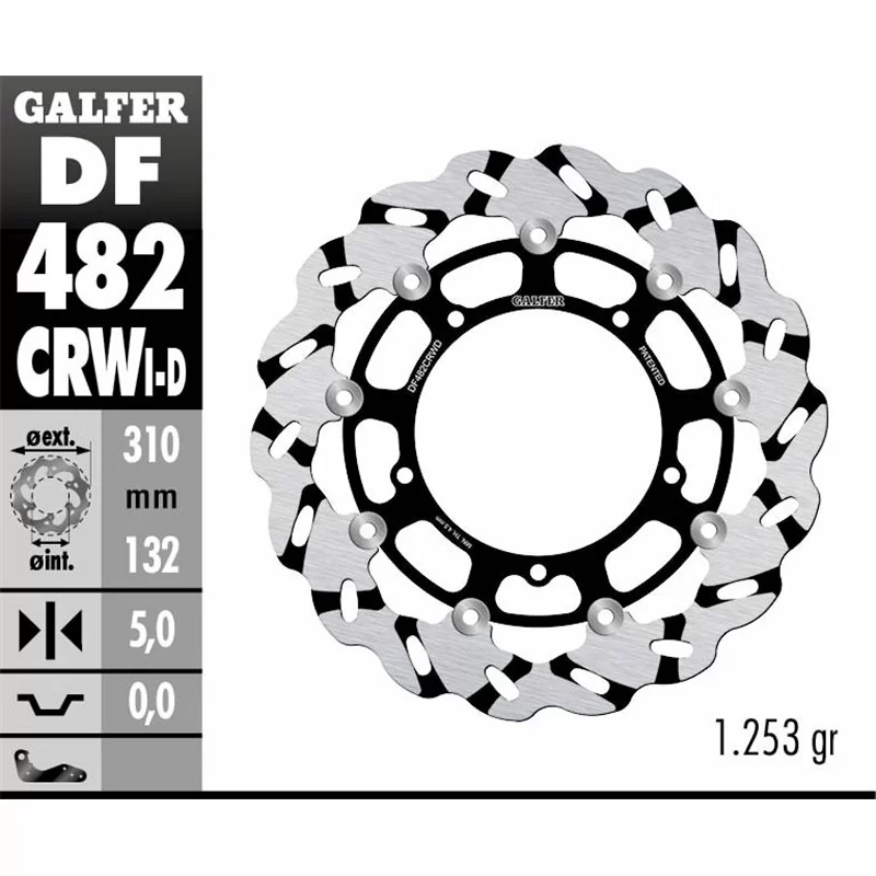 Galfer DF482CRWD Bremsscheibe Wave Schwimmend