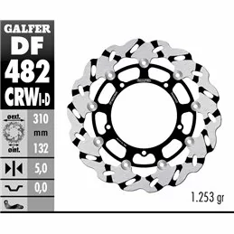 Galfer DF482CRWI Brake Disc Wave Floating