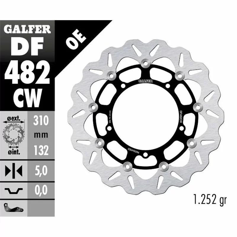 Galfer DF482CW Brake Disc Wave Floating