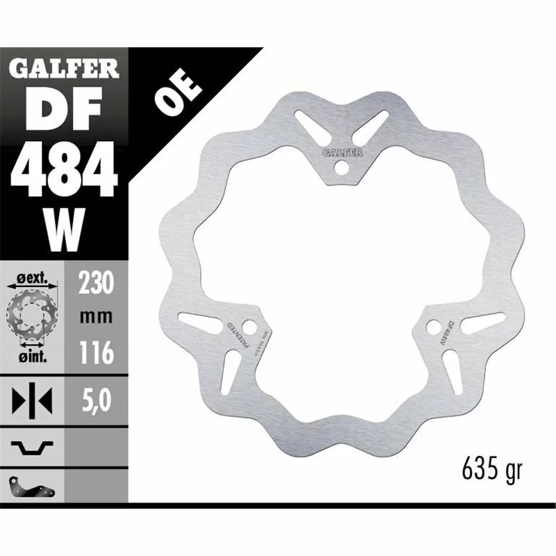 Galfer DF484W Disco Freno Wave Fisso