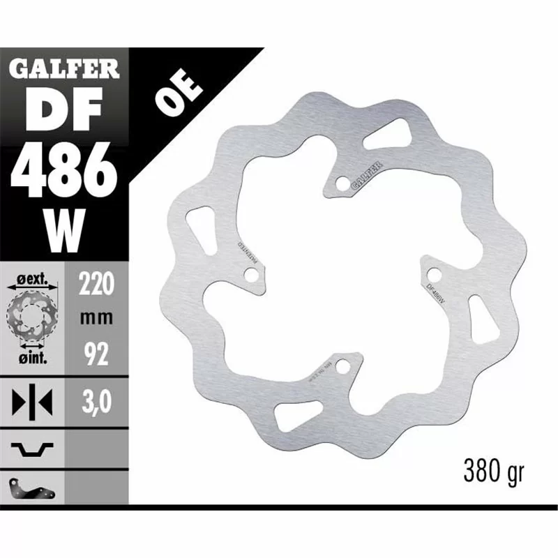 Galfer DF486W Bremsscheibe Wave Fixiert