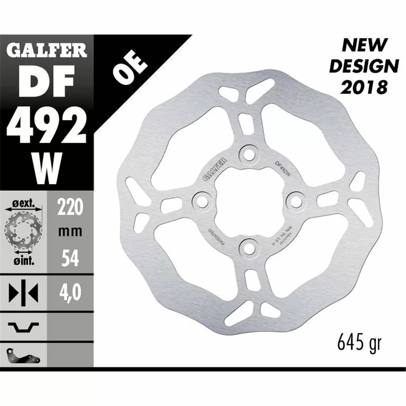 Galfer DF492W Brake Disco Wave Fixed