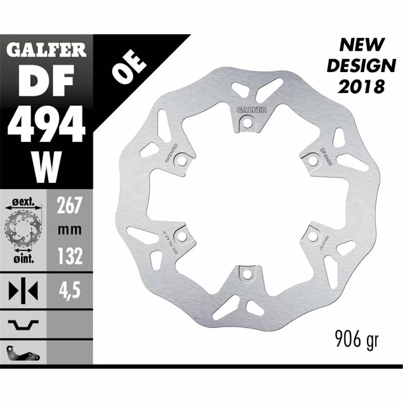 Galfer DF494W Bremsscheibe Wave Fixiert