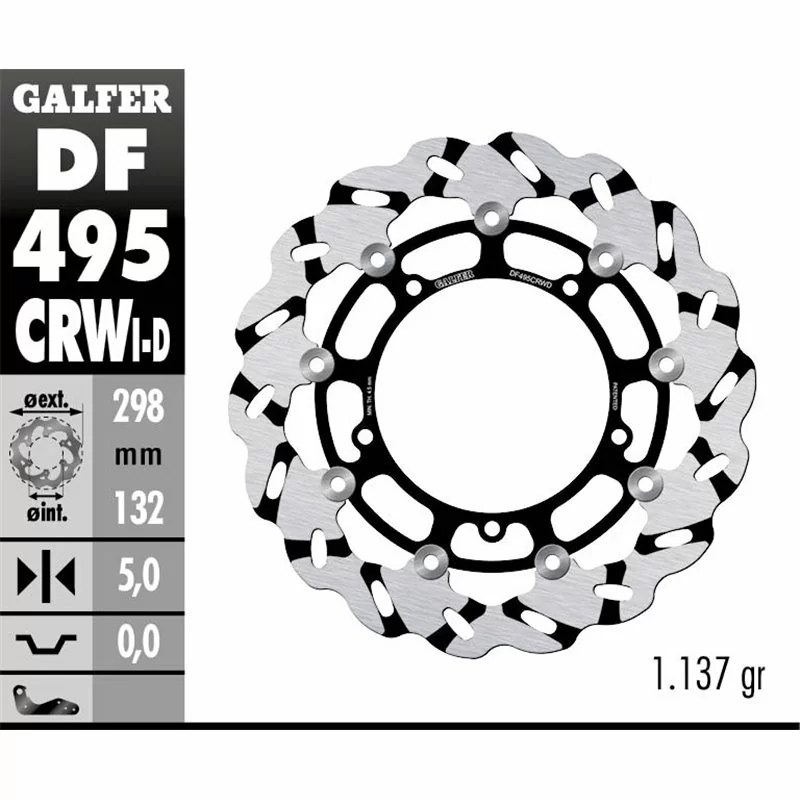 Galfer DF495CRWD Brake Disc Wave Floating