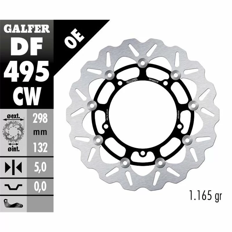 Galfer DF495CW Disque de Frein Wave Flottant