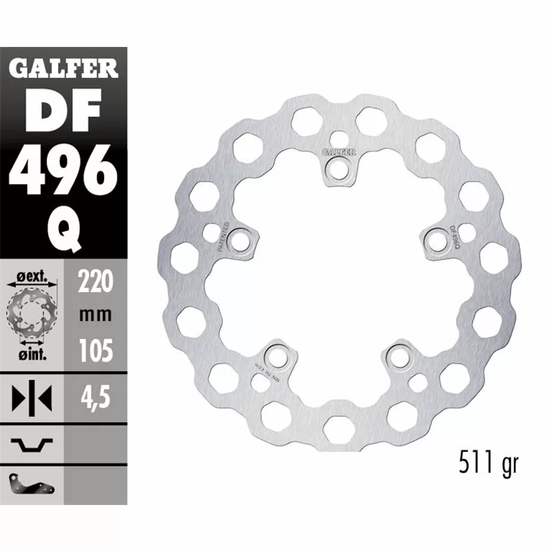 Galfer DF496Q Brake Disco Wave Fixed