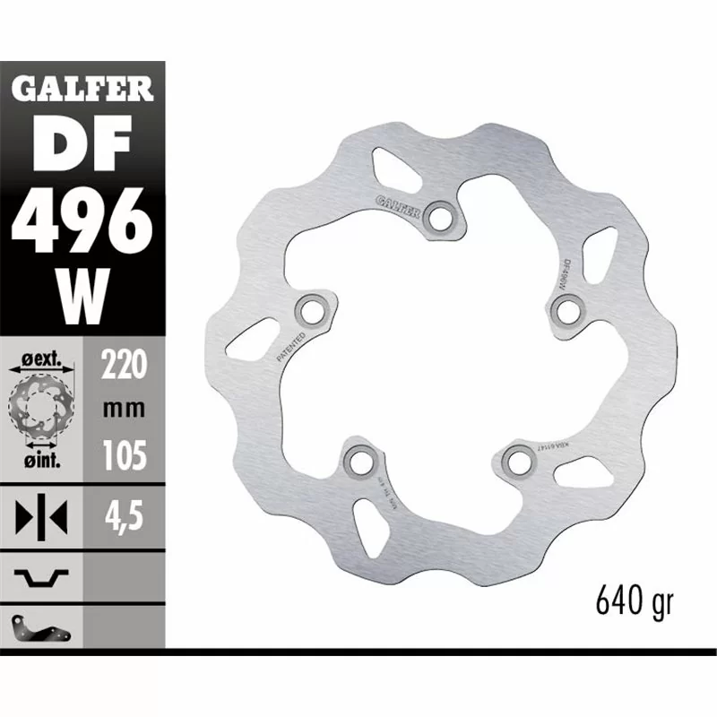 Galfer DF496W Bremsscheibe Wave Fixiert