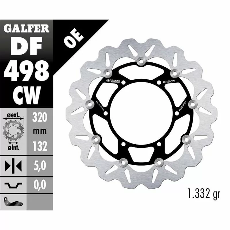 Galfer DF498CW Disque de Frein Wave Flottant