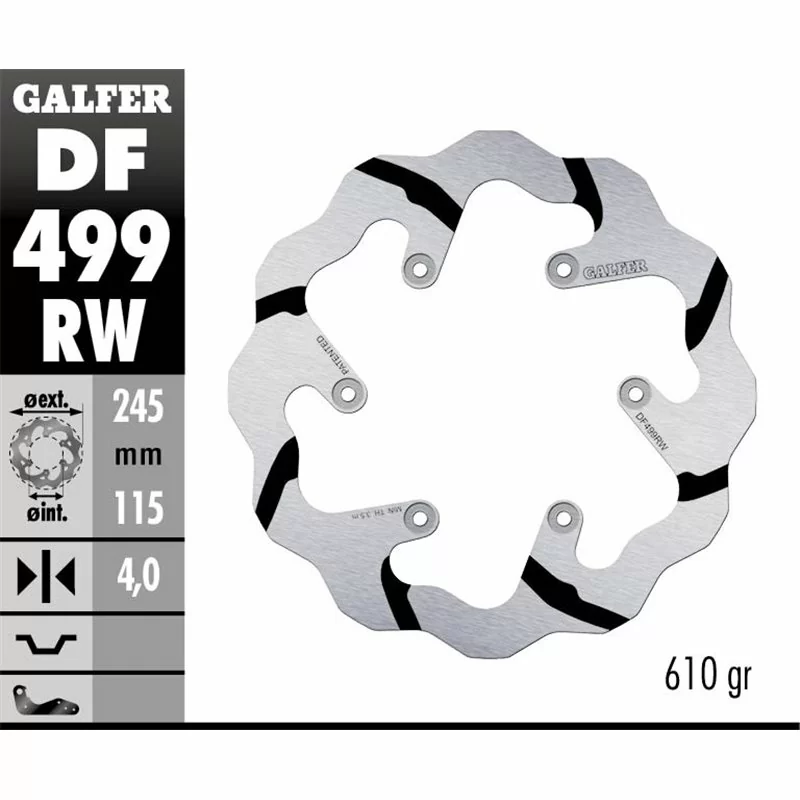 Galfer DF499RW Brake Disco Wave Fixed