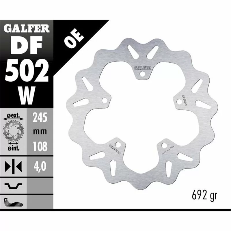 Galfer DF502W Disque De Frein Wave Fixe