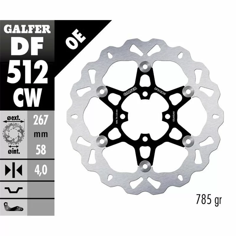 Galfer DF512CW Disco de Freno Wave Flotante