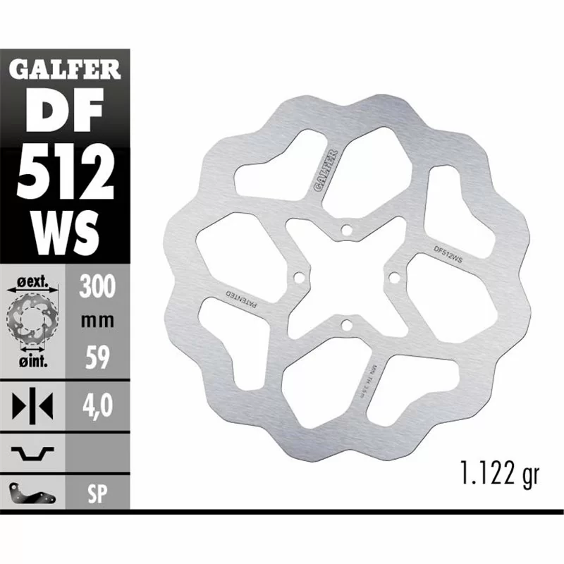 Galfer DF512WS Brake Disco Wave Fixed