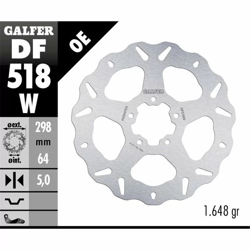 Galfer DF518W Bremsscheibe Wave Fixiert