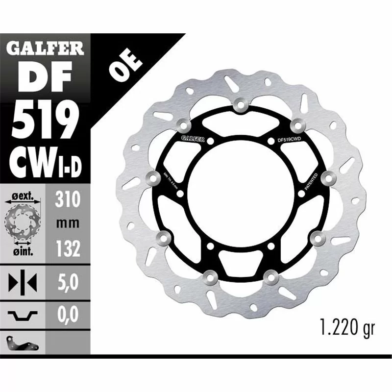 Galfer DF519CWD Brake Disc Wave Floating