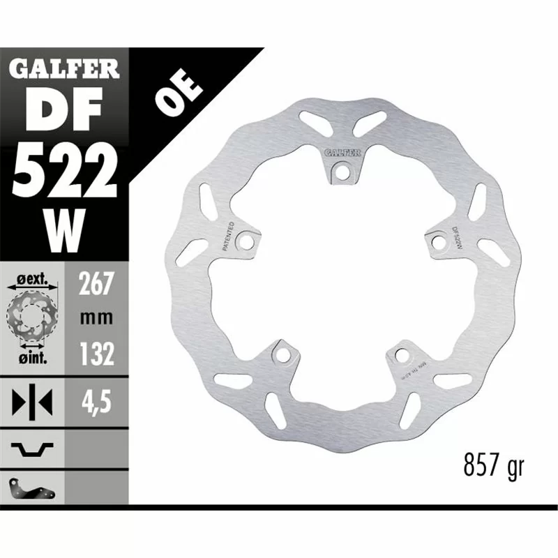 Galfer DF522W Disque De Frein Wave Fixe