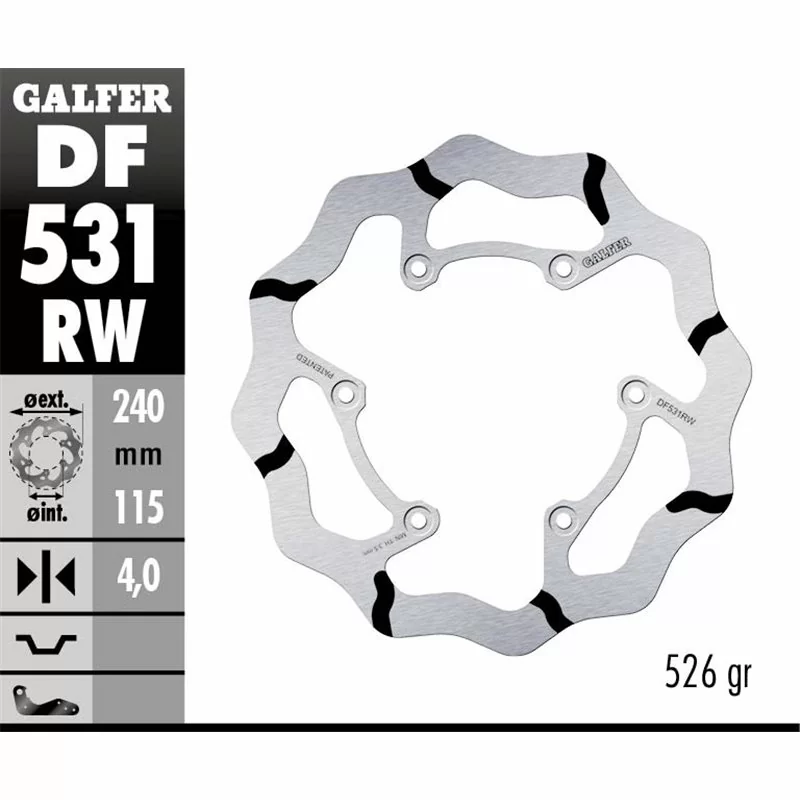 Galfer DF531RW Bremsscheibe Wave Fixiert