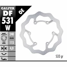 Galfer DF531W Disque De Frein Wave Fixe