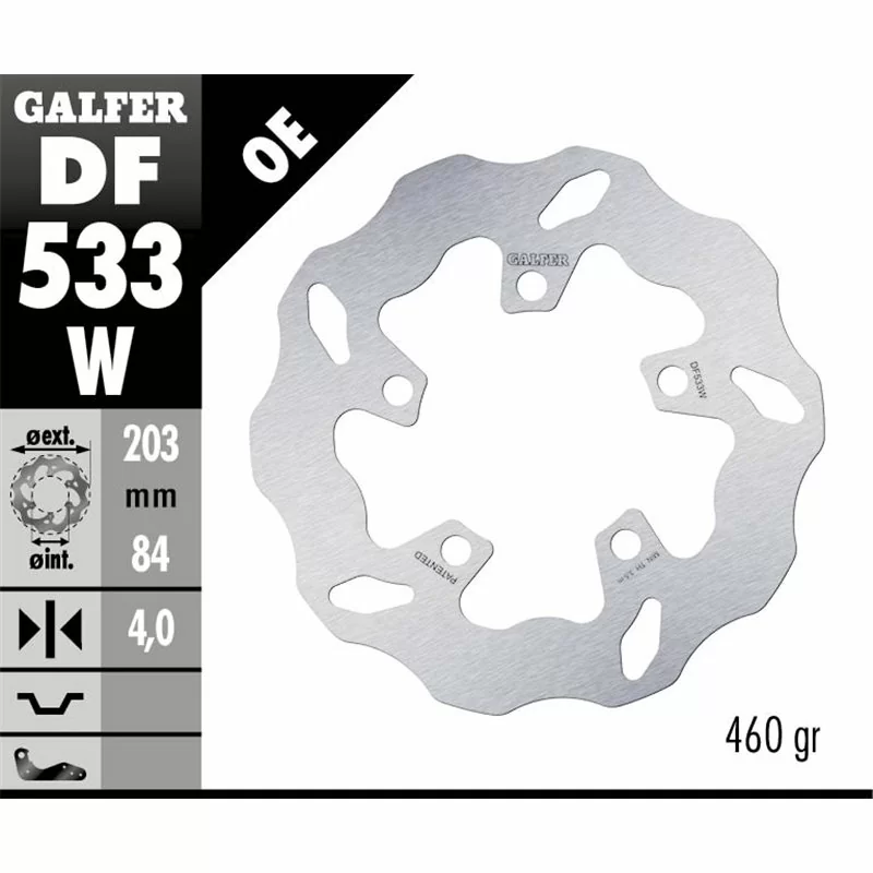 Galfer DF533W Bremsscheibe Wave Fixiert