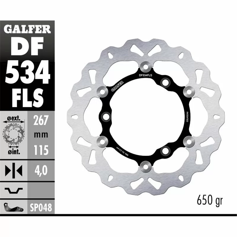 Galfer DF534FLS Disque de Frein Wave Flottant