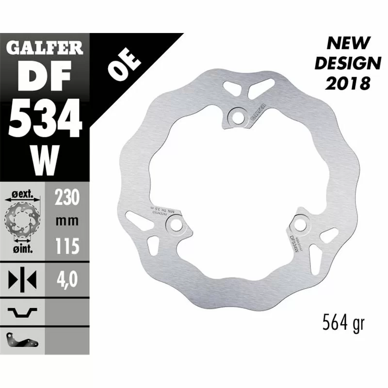 Galfer DF534W Brake Disco Wave Fixed