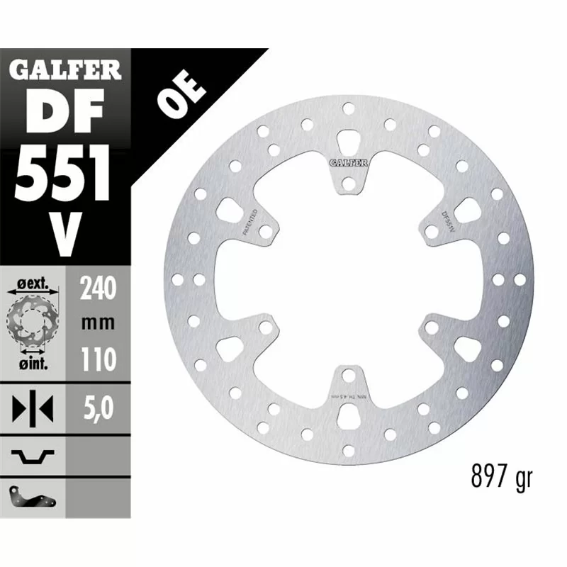 Galfer DF551V Bremsscheibe Wave Fixiert