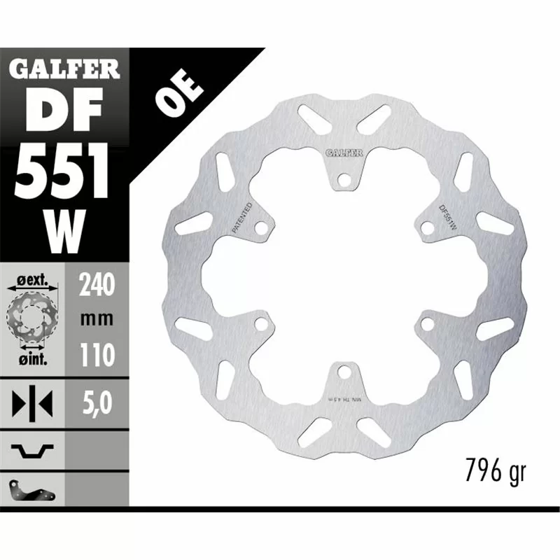 Galfer DF551W Brake Disco Wave Fixed