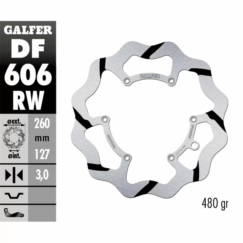 Galfer DF606RW Brake Disco Wave Fixed