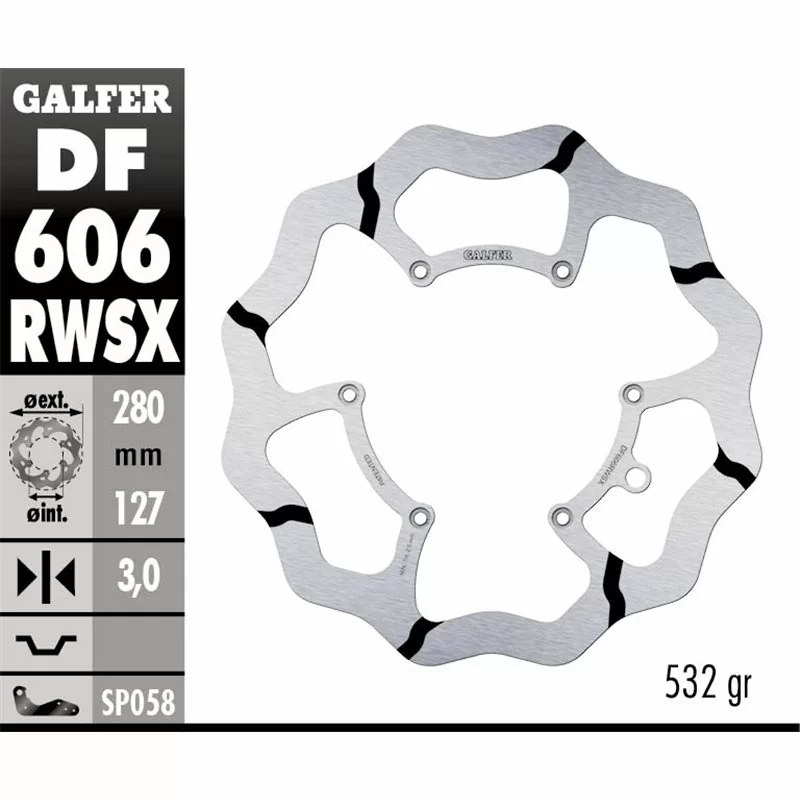 Galfer DF606RWSX Disque De Frein Wave Fixe