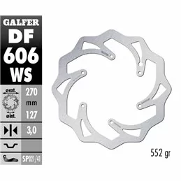 Galfer DF606WS Brake Disco Wave Fixed