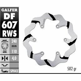 Galfer DF607RWS Brake Disco Wave Fixed