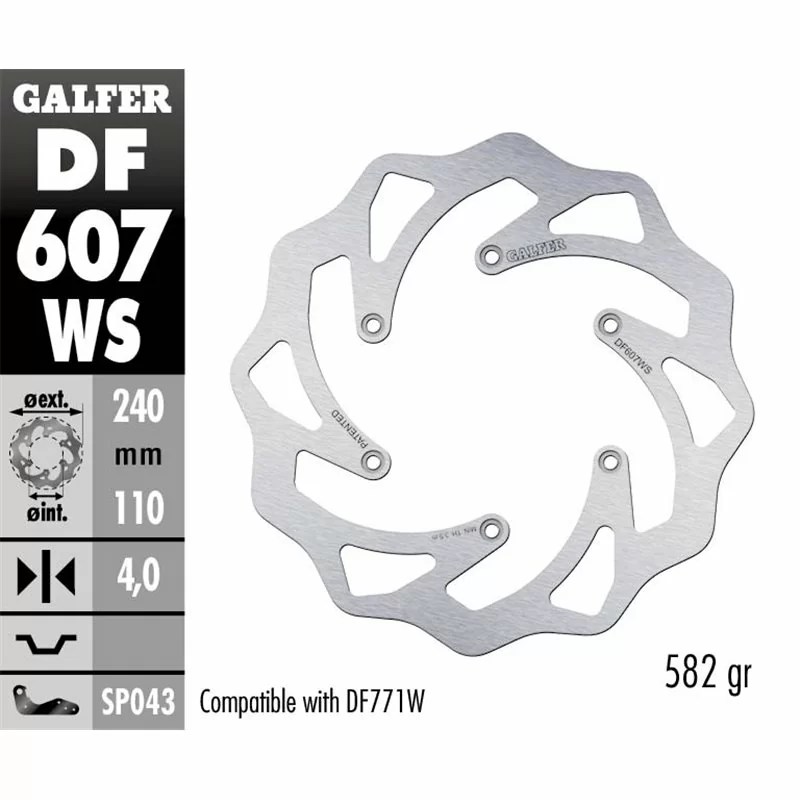 Galfer DF607WS Disque De Frein Wave Fixe