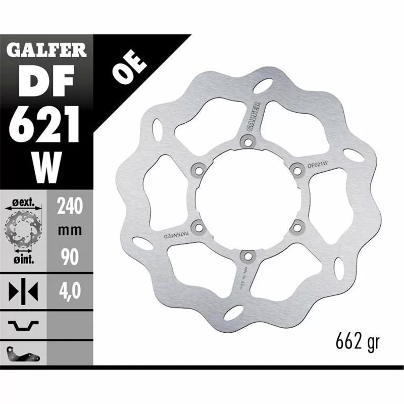 Galfer DF621W Disque De Frein Wave Fixe