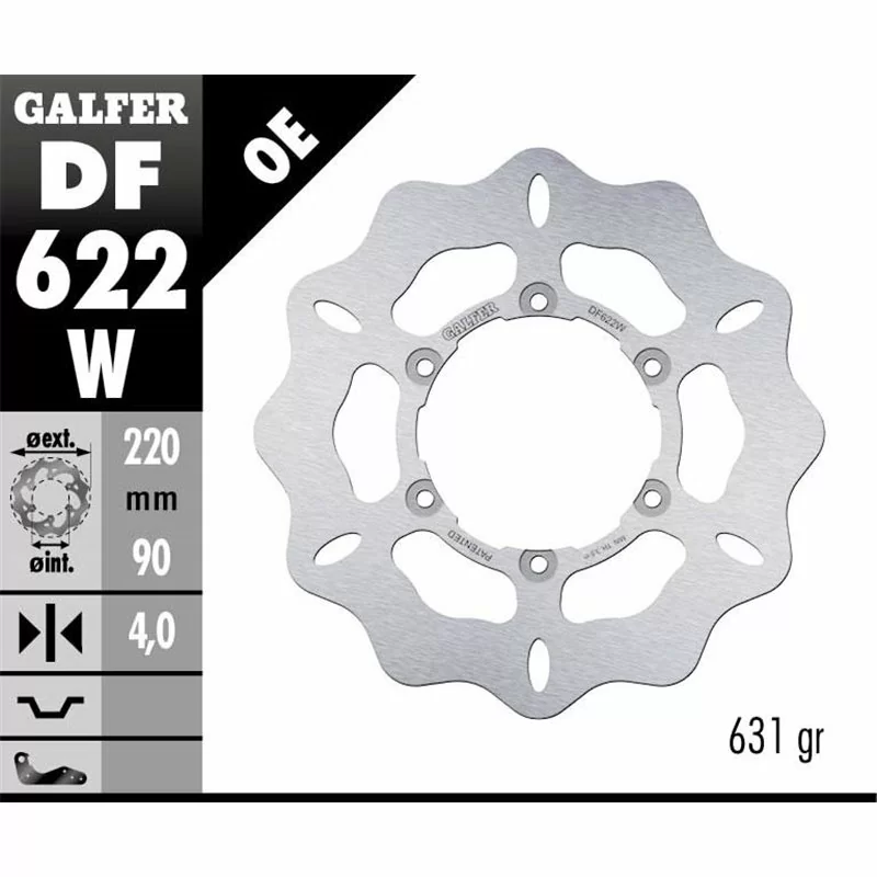 Galfer DF622W Bremsscheibe Wave Fixiert