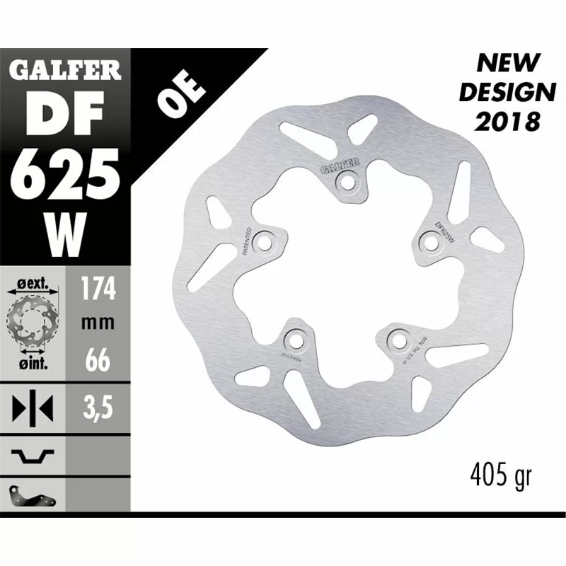 Galfer DF625W Brake Disco Wave Fixed