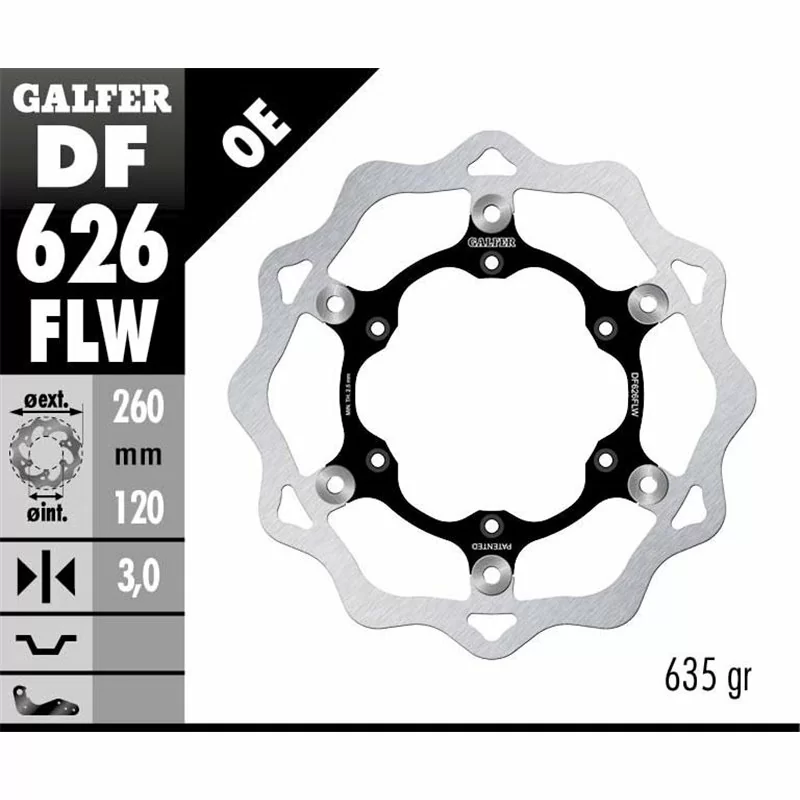 Galfer DF626FLW Bremsscheibe Wave Schwimmend