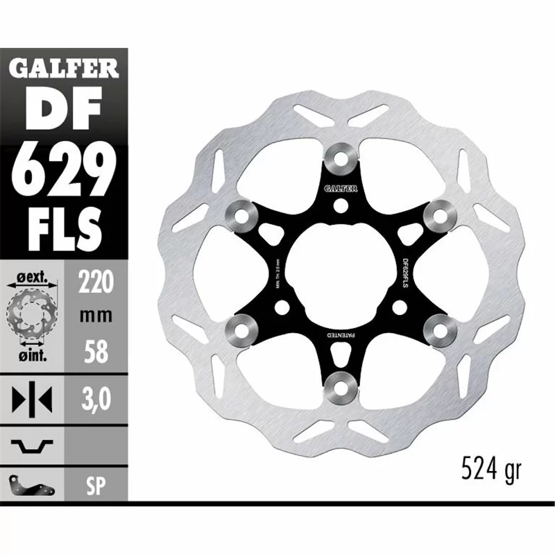 Galfer DF629FLS Disco de Freno Wave Flotante