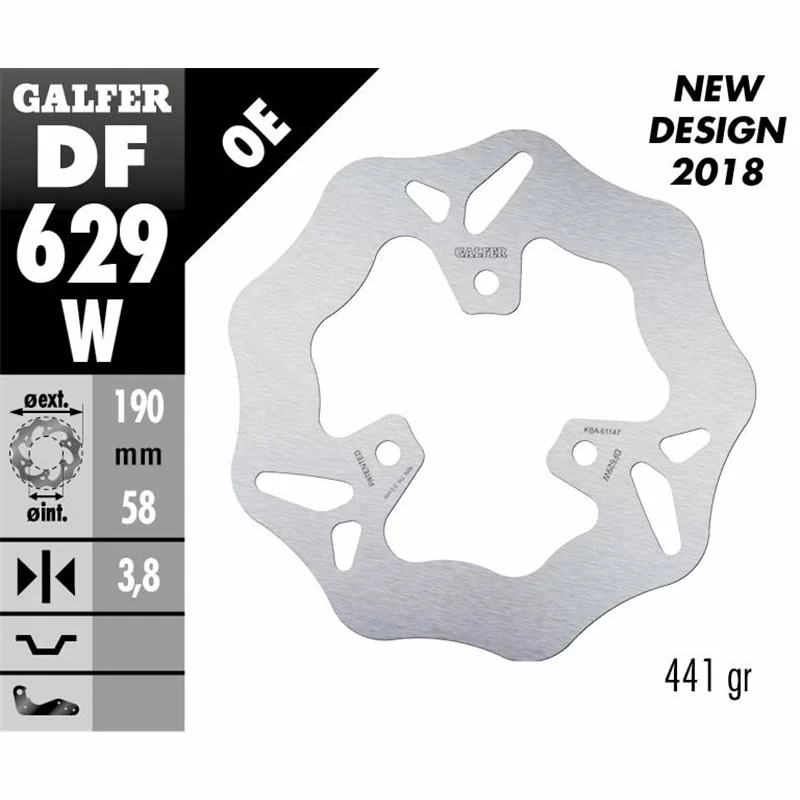 Galfer DF629W Brake Disco Wave Fixed