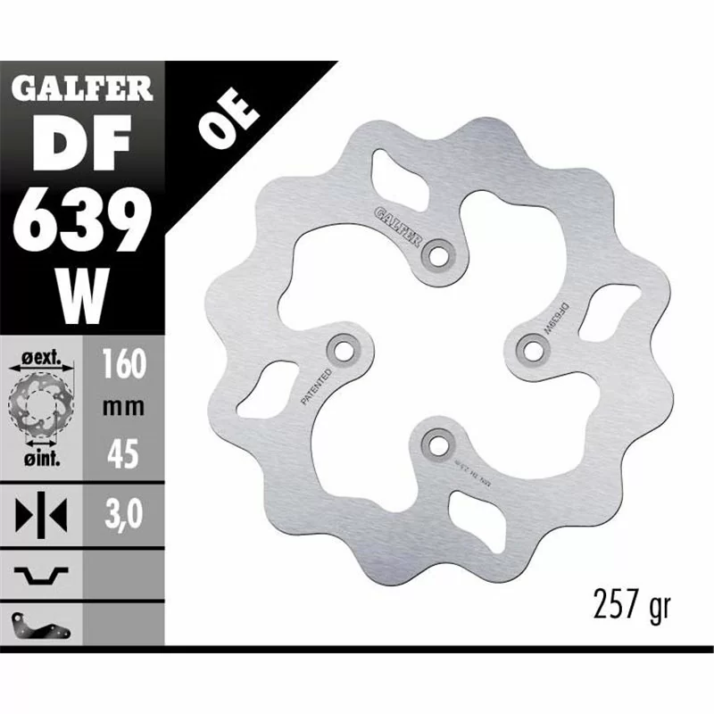 Galfer DF639W Bremsscheibe Wave Fixiert