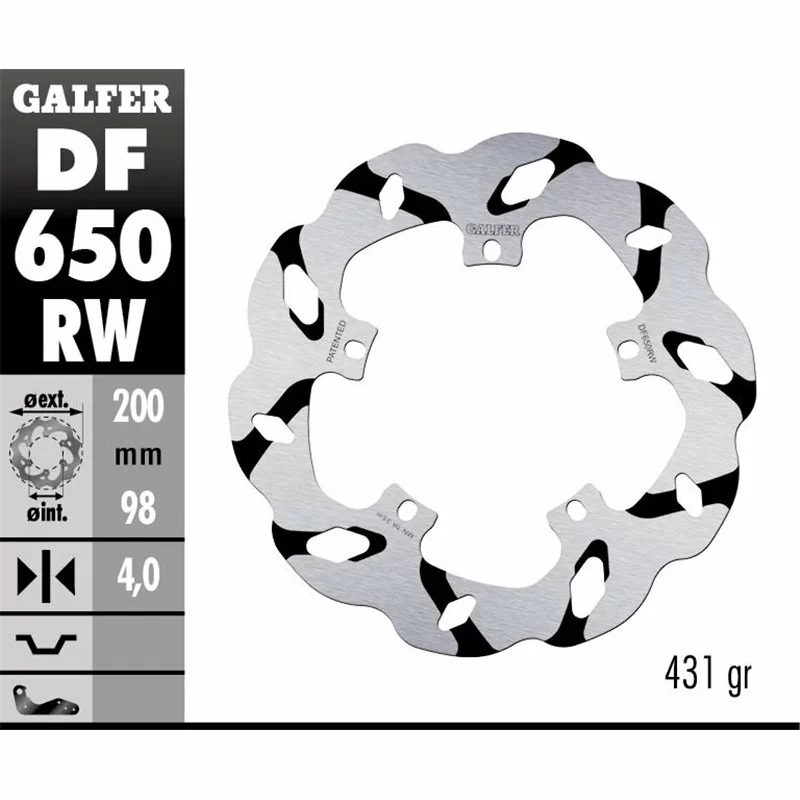 Galfer DF650RW Brake Disco Wave Fixed