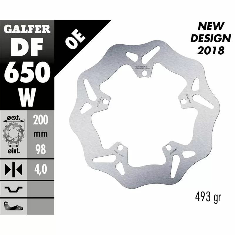 Galfer DF650W Brake Disco Wave Fixed