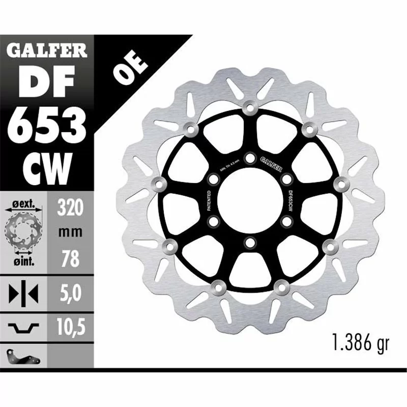 Galfer DF653CW Bremsscheibe Wave Schwimmend