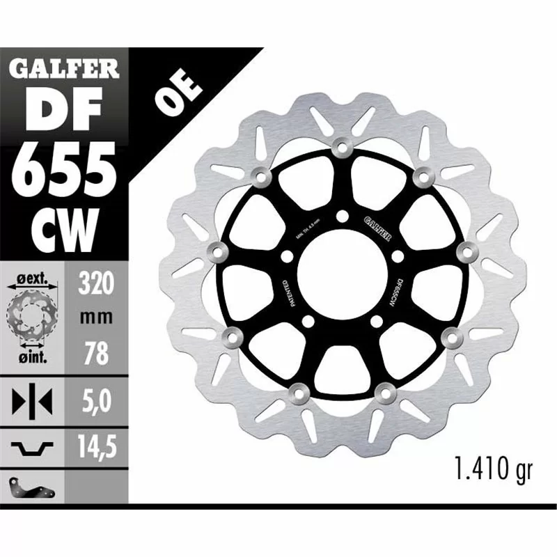 Galfer DF655CW Brake Disc Wave Floating