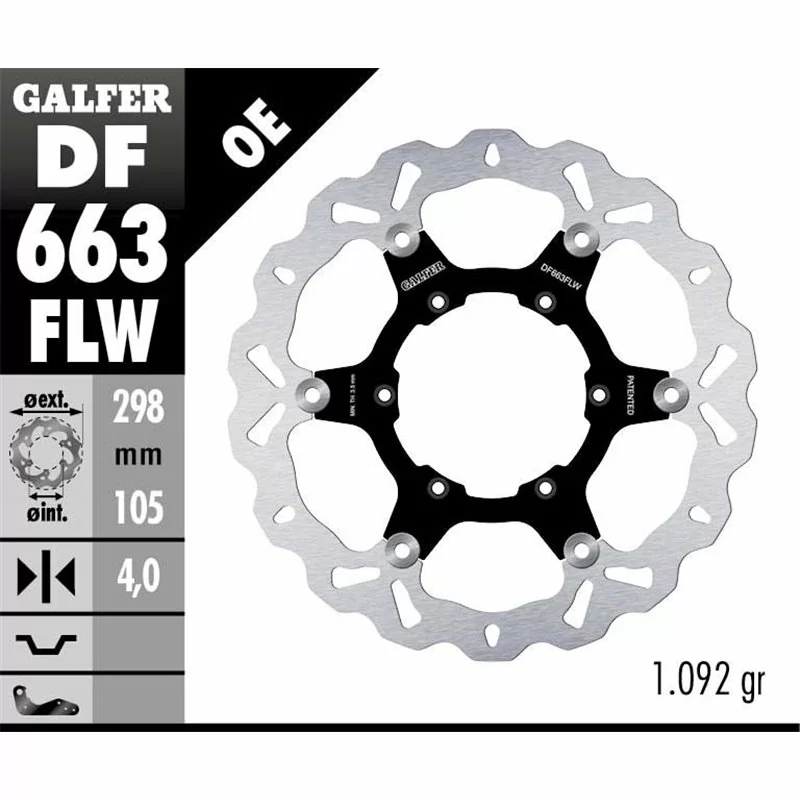 Galfer DF663FLW Bremsscheibe Wave Schwimmend