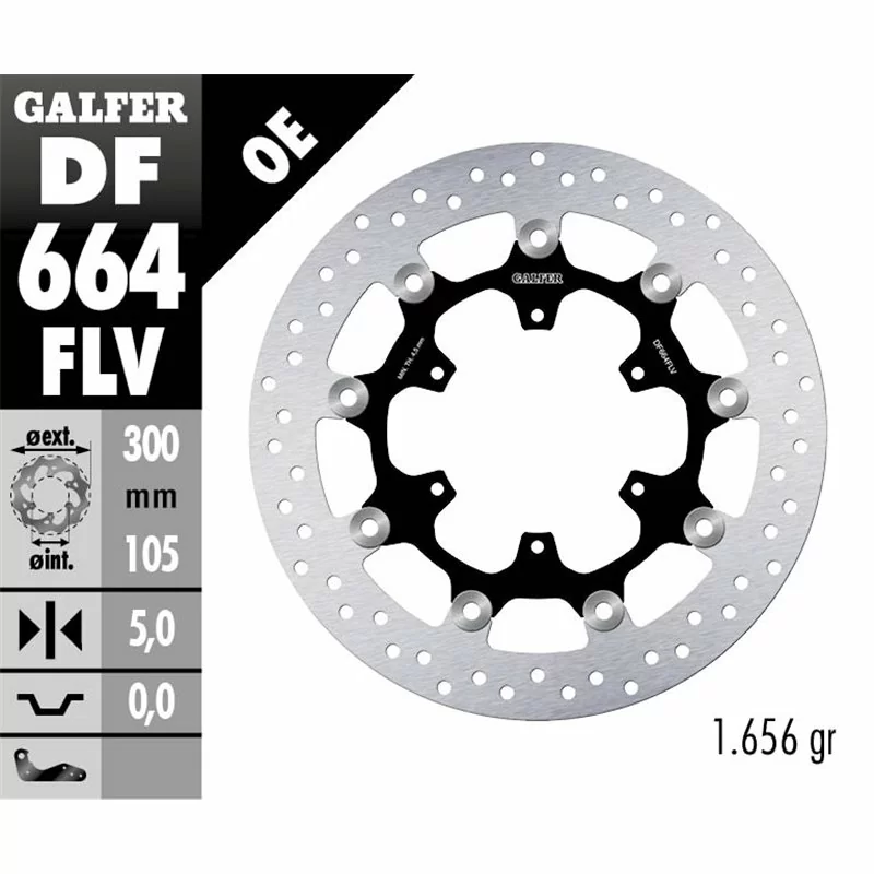 Galfer DF664FLV Bremsscheibe Wave Schwimmend