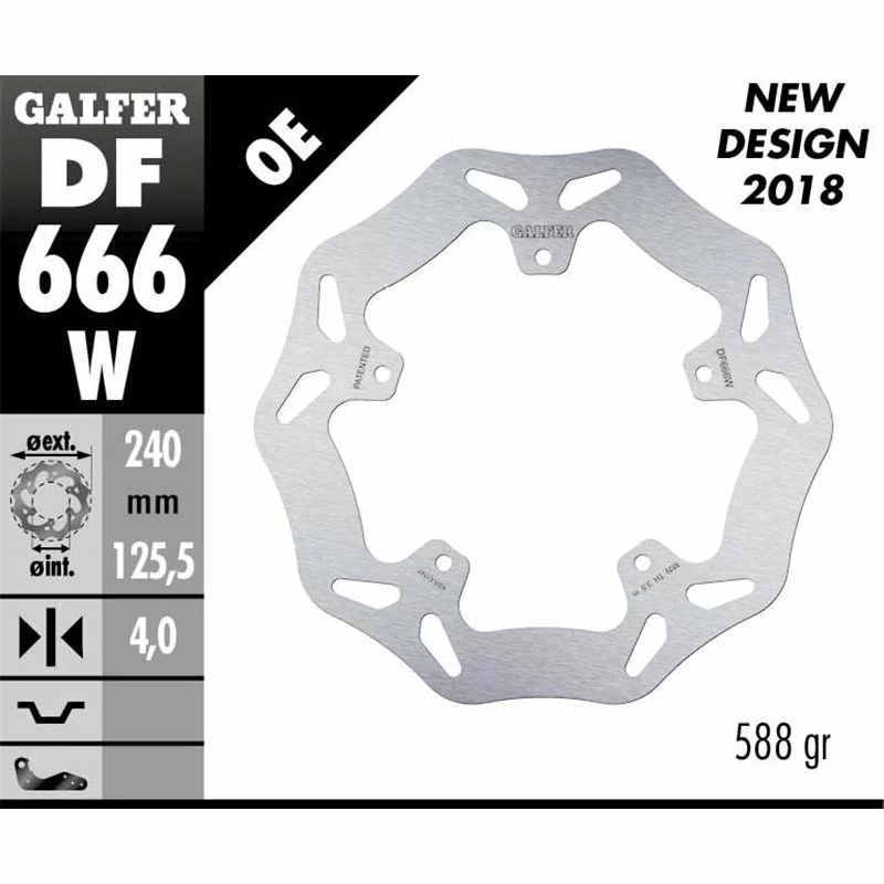 Galfer DF666W Brake Disco Wave Fixed