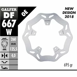 Galfer DF667W Brake Disco Wave Fixed