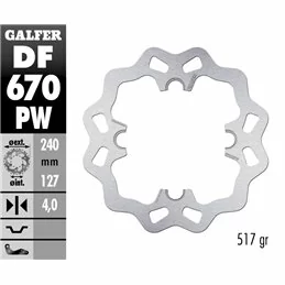 Galfer DF670PW Brake Disc Wave Track