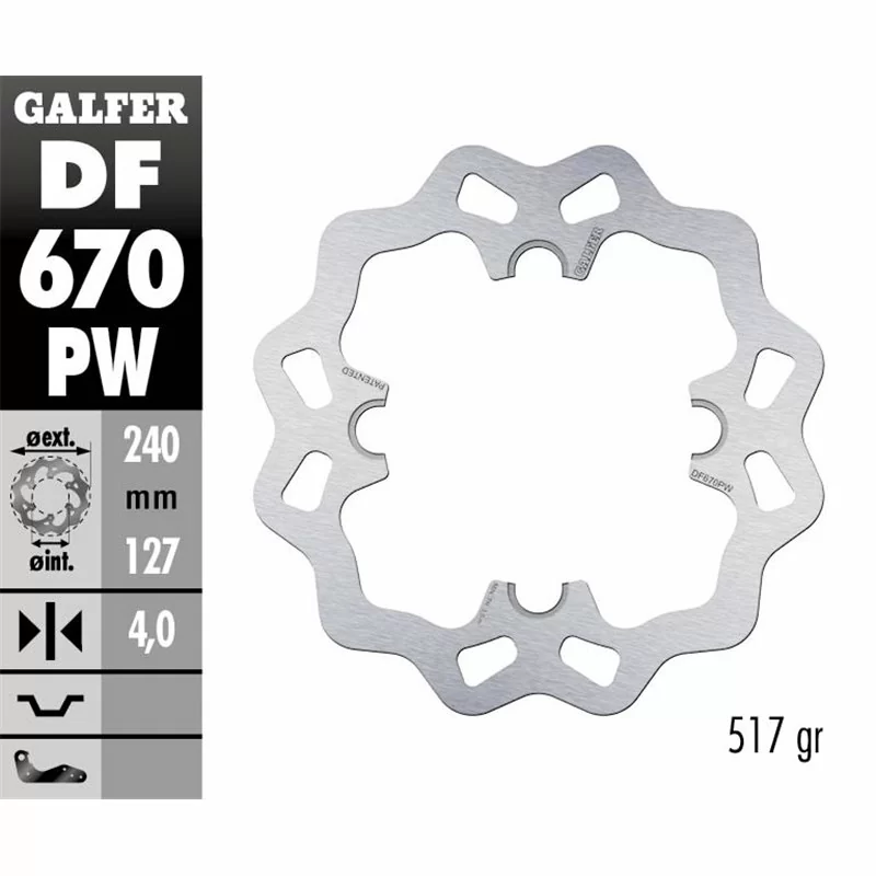 Galfer DF670PW Bremsscheibe Wave Track