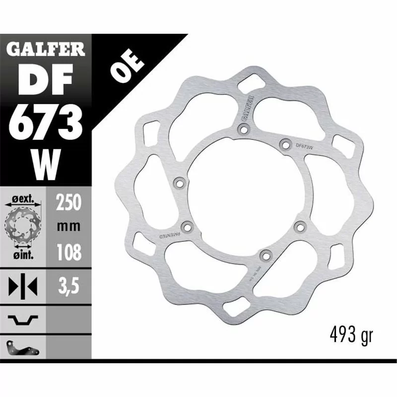 Galfer DF673W Bremsscheibe Wave Fixiert