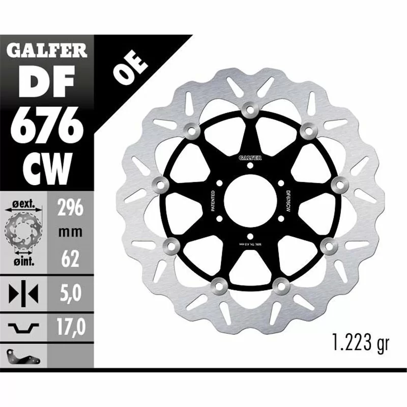 Galfer DF676CW Disco de Freno Wave Flotante